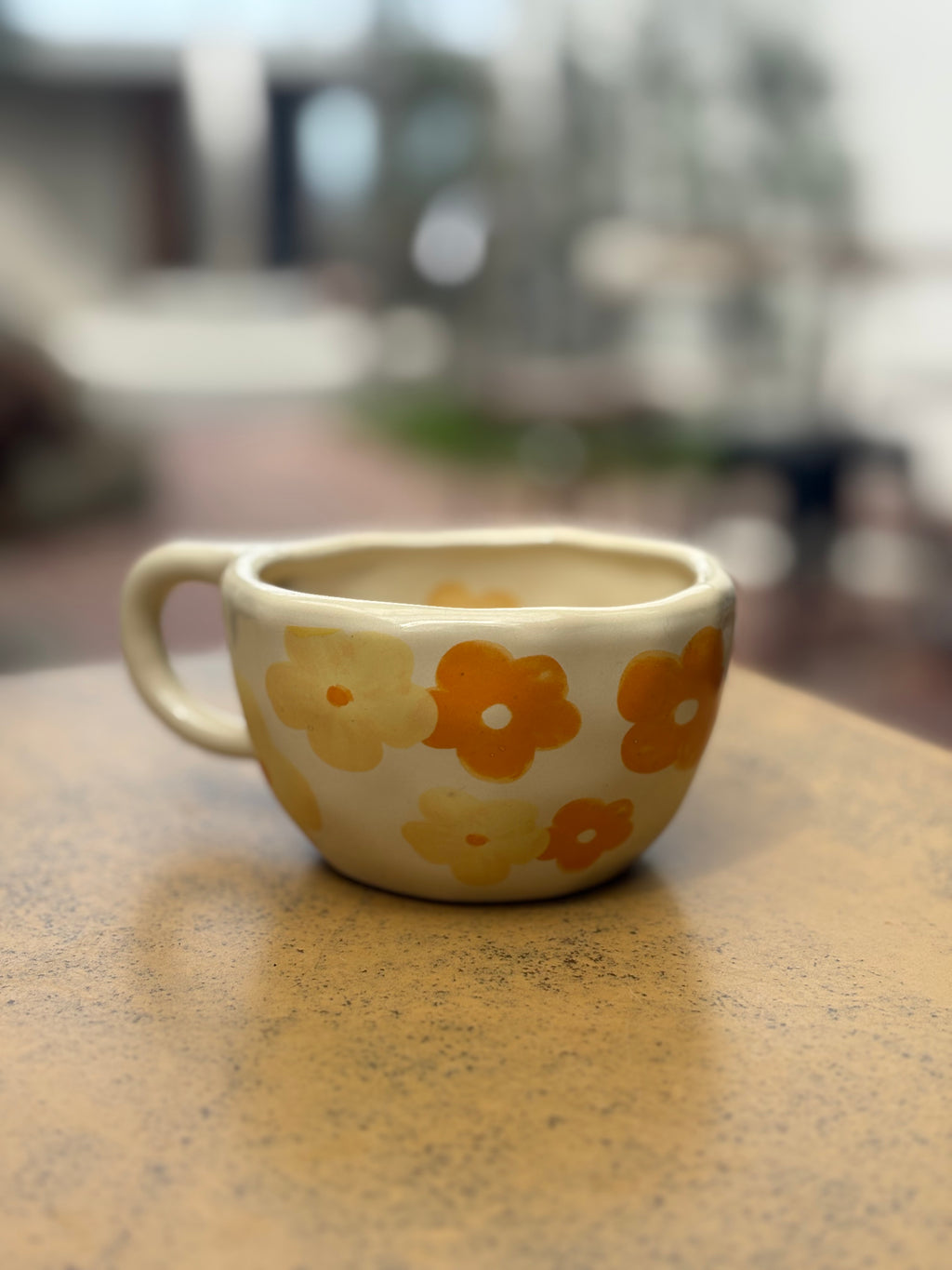 Floral Painted Ceramic Tea Cup