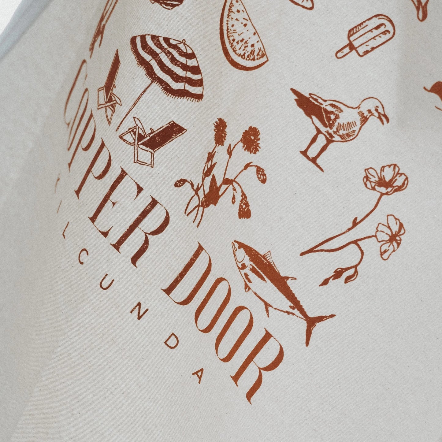 Cotton Tea Towel - Beach Print