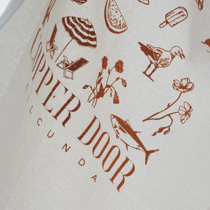 Cotton Tea Towel - Beach Print